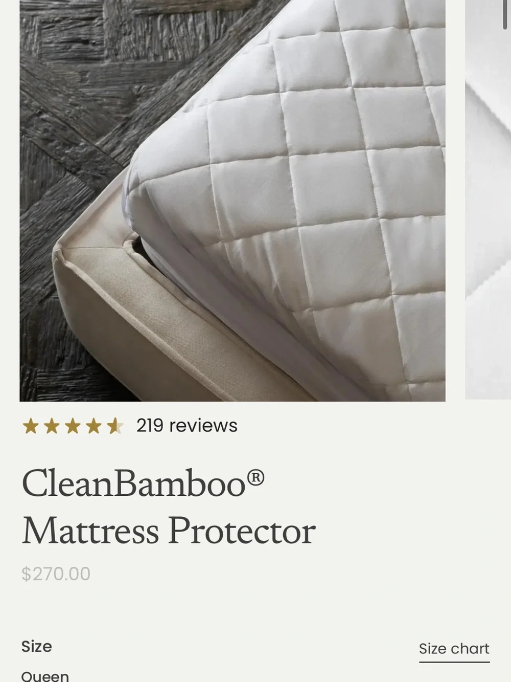 Ettitude White Quilted Mattress Protector- QUEEN